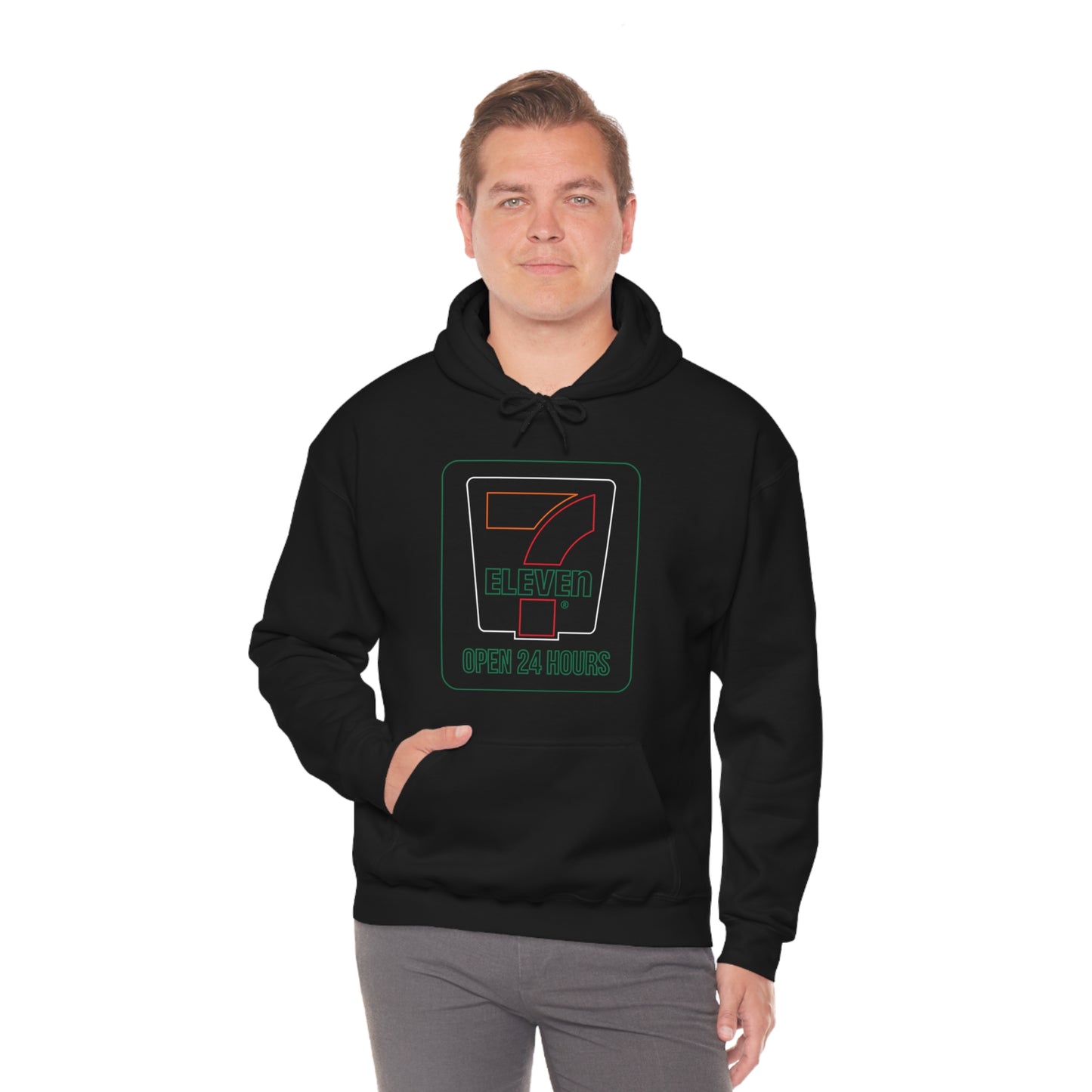 7-Eleven® Open 24 hours - Unisex Heavy Blend™ Hooded Sweatshirt